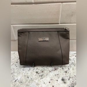 Salvatore Ferragamo Gray Nylon Cosmetic Pouch